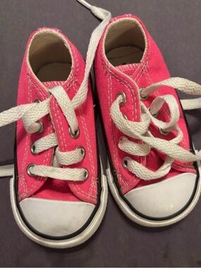 Pink Converse Toddler Lace-Up Sneakers